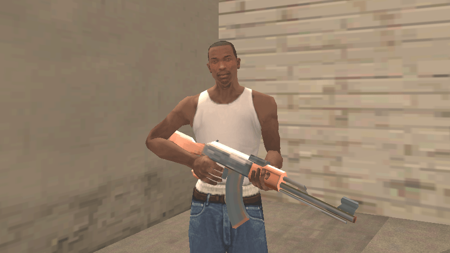 como pegar a AK-47 no GTA San Andreas em Los Santos